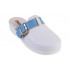 Odpružená zdravotná obuv MED20 - Biela so svetlomodrou